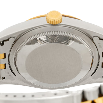 Rolex Stainless Steel 18K Yellow Gold 36mm Oyster Perpetual Datejust Watch White Roman 16233 4 of 4