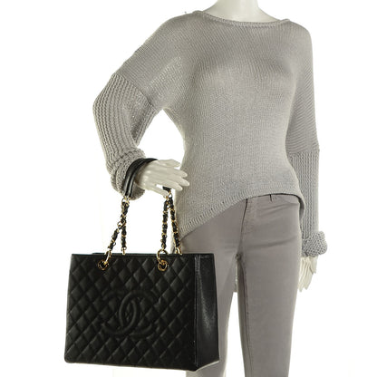 Chanel Caviar Quilted Grand Shopping Tote GST Black 2 of 7