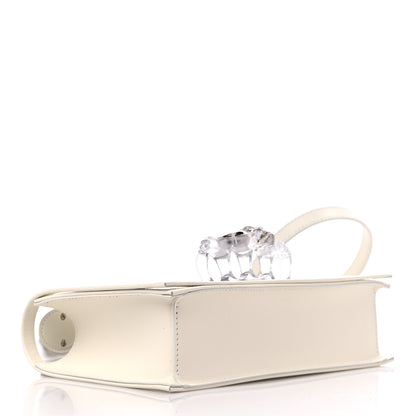Alexander McQueen Polyurethane Calfskin Transparent Jeweled Knuckle Satchel Clear White 4 of 10