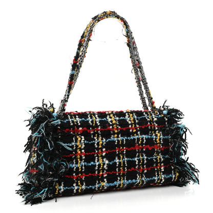 Chanel Tweed Quilted Embellished Reissue Shoulder Bag Black Multicolor 3 of 11