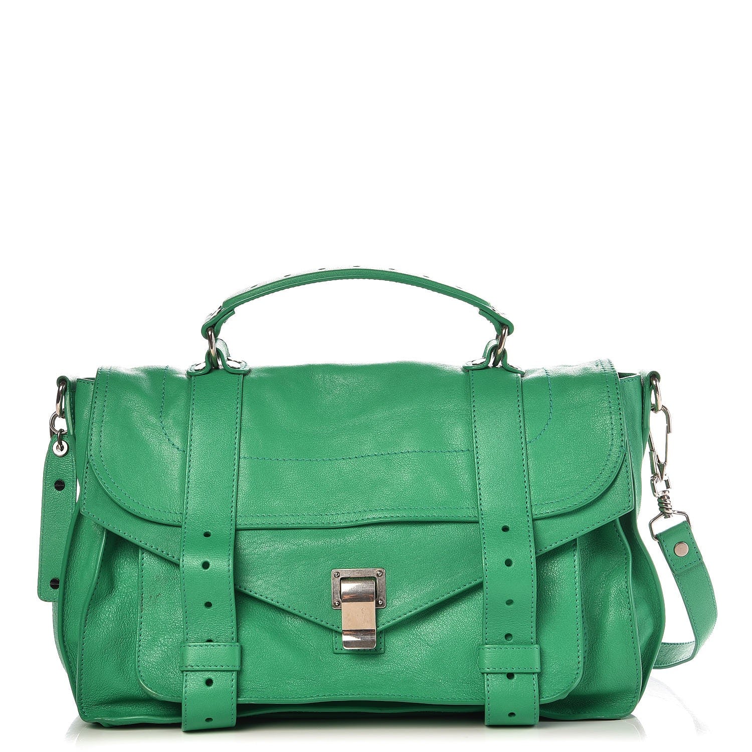 Proenza Schouler Lambskin Medium PS1 Satchel Aloe 1 of 11