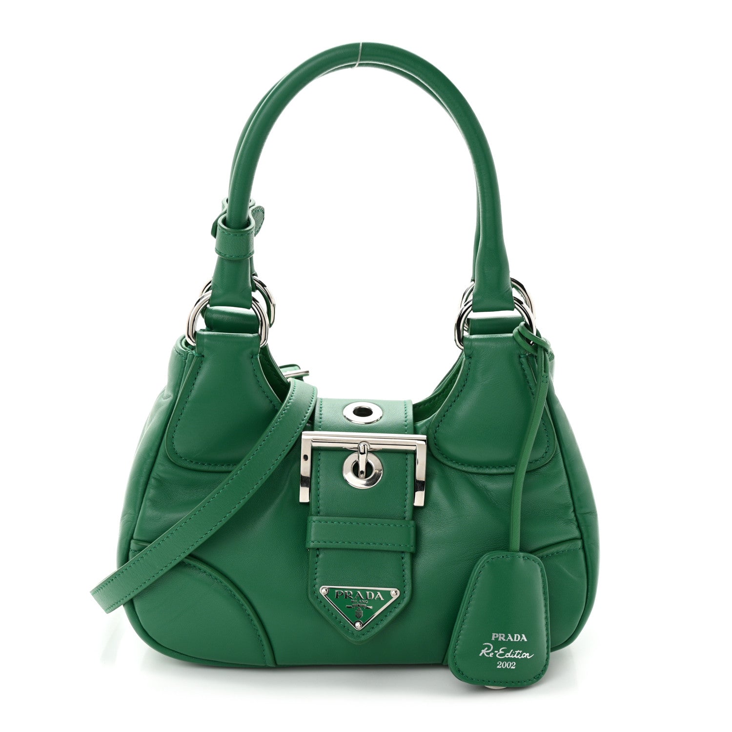 Prada Nappa Soft Padded Re-Edition 2002 Moon Bag Mango 1 of 10