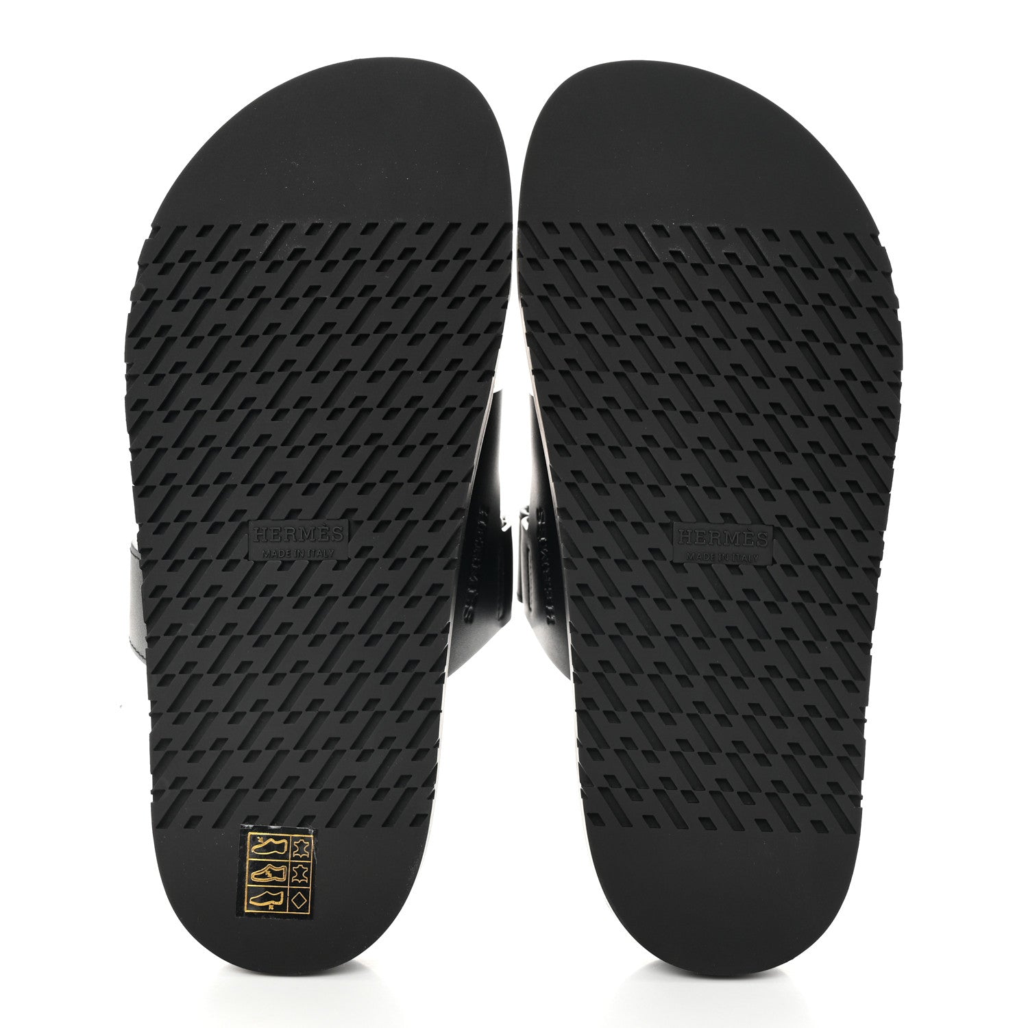 Hermes Calfskin Womens Chypre Sandals 37 Black 5 of 9