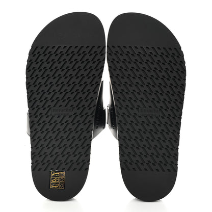 Hermes Calfskin Womens Chypre Sandals 37 Black 5 of 9