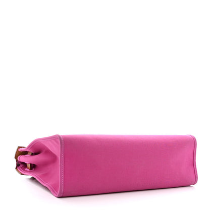 Hermes Toile Militaire Vache Hunter Herbag Zip 31 PM Rose Pourpre Fauve 5 of 17