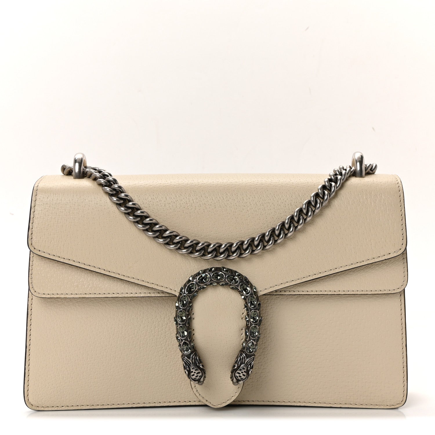 Gucci Textured Calfskin Crystal Small Dionysus Shoulder Bag Mystic White 1 of 10