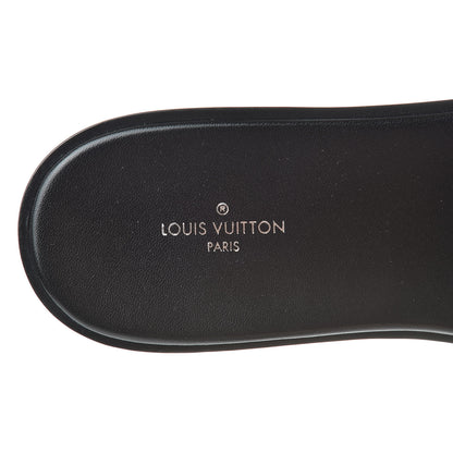 Louis Vuitton Patent Calfskin Monogram LV Black Heart Flat Mules 37 Cacao 7 of 8