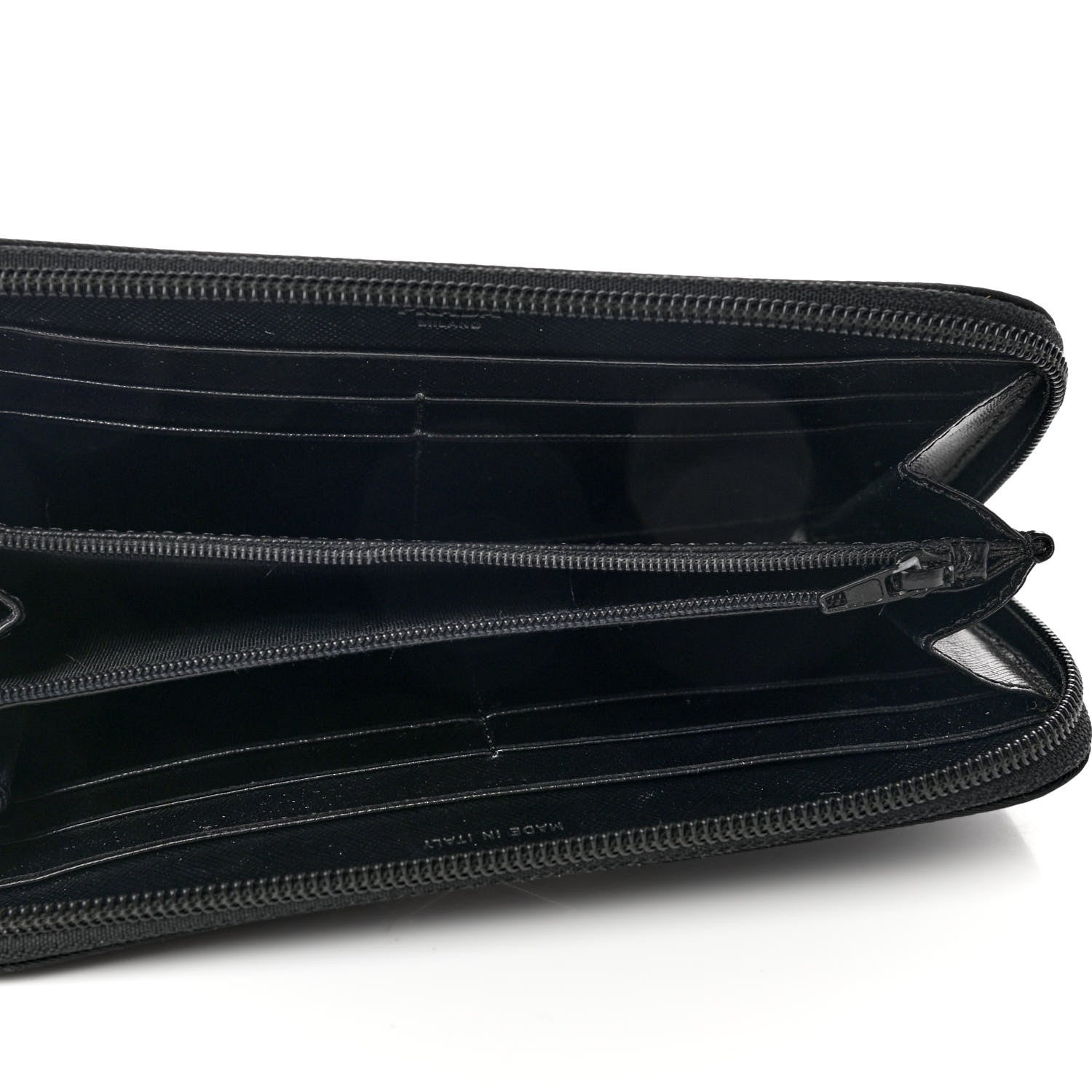 Prada Tessuto Nylon Zip Around Wallet Black 5 of 7