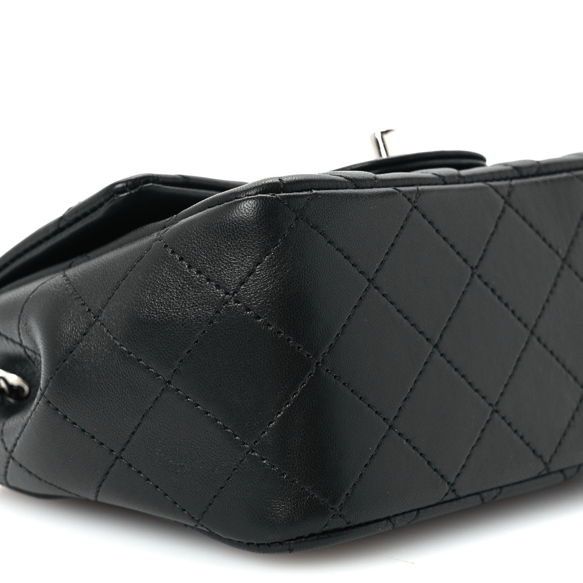 Chanel Lambskin Quilted Mini Square Flap Black 10 of 11