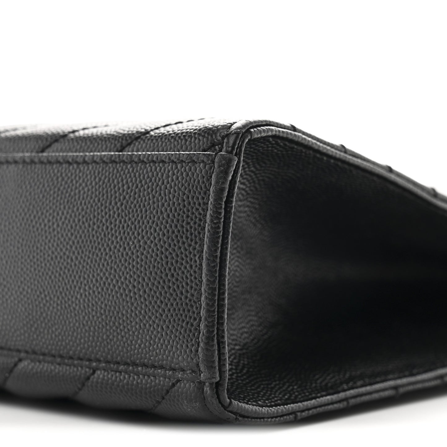 Grain De Poudre Matelasse Chevron Large Monogram Satchel  Black