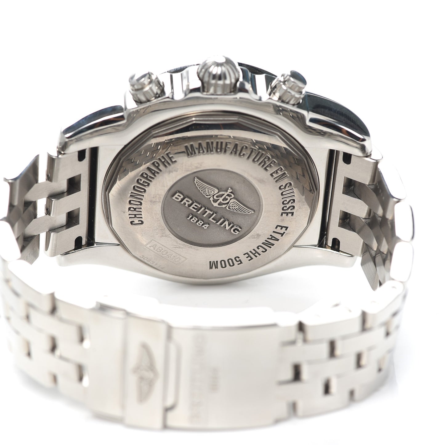 Stainless Steel 46mm Chronomat GMT Automatic Watch Black AB0410