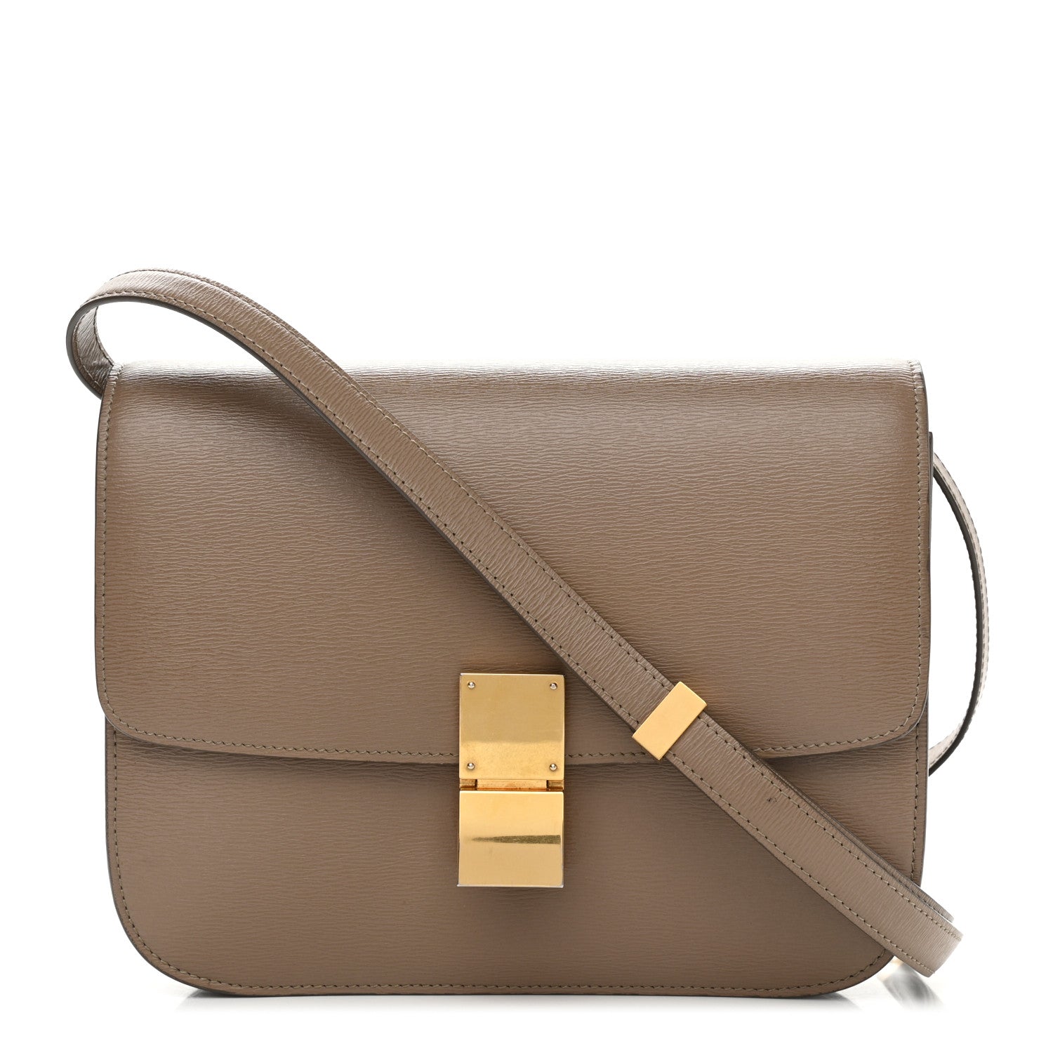 Celine Liege Calfskin Medium Classic Box Flap Bag Taupe 1 of 12