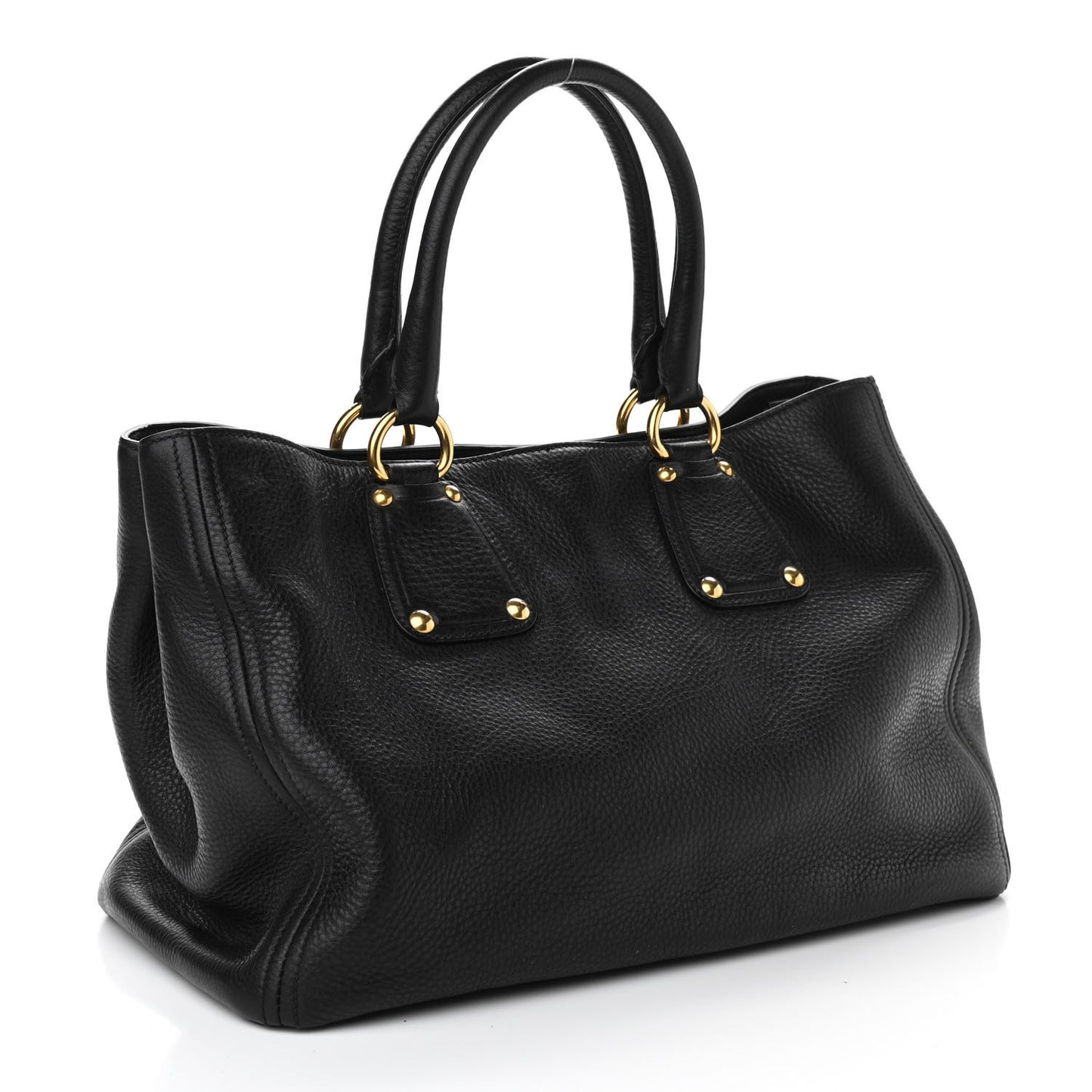 Vitello Daino Tote Black