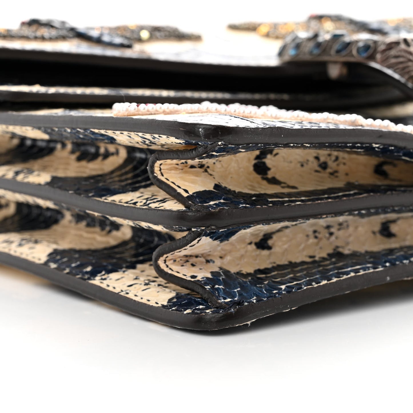 Snakeskin Dragonfly Medium Dionysus Shoulder Bag Blue