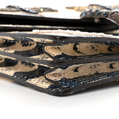 Gucci Snakeskin Dragonfly Medium Dionysus Shoulder Bag Blue 9 of 14