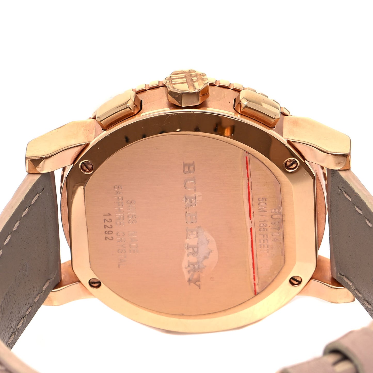 Stainless Steel Calfskin 38mm Chronograph Quartz Watch Rose BU9704