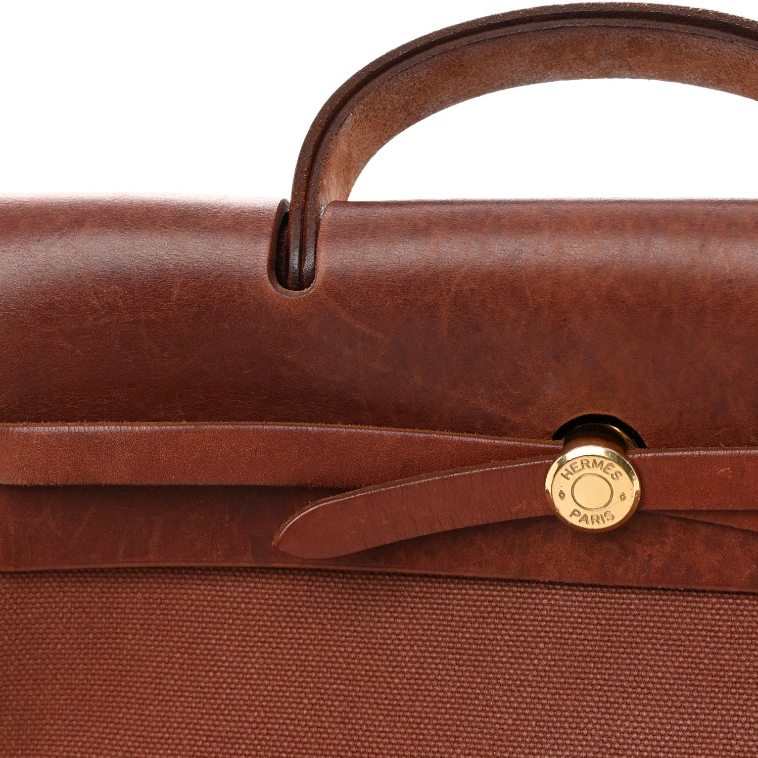 Hermes Toile Vache Calfskin Herbag 40 GM Natural 14 of 18
