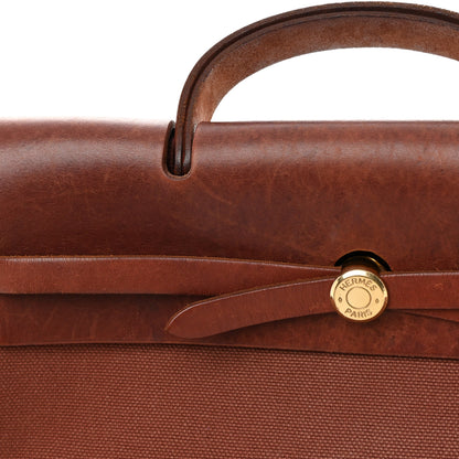 Hermes Toile Vache Calfskin Herbag 40 GM Natural 14 of 18