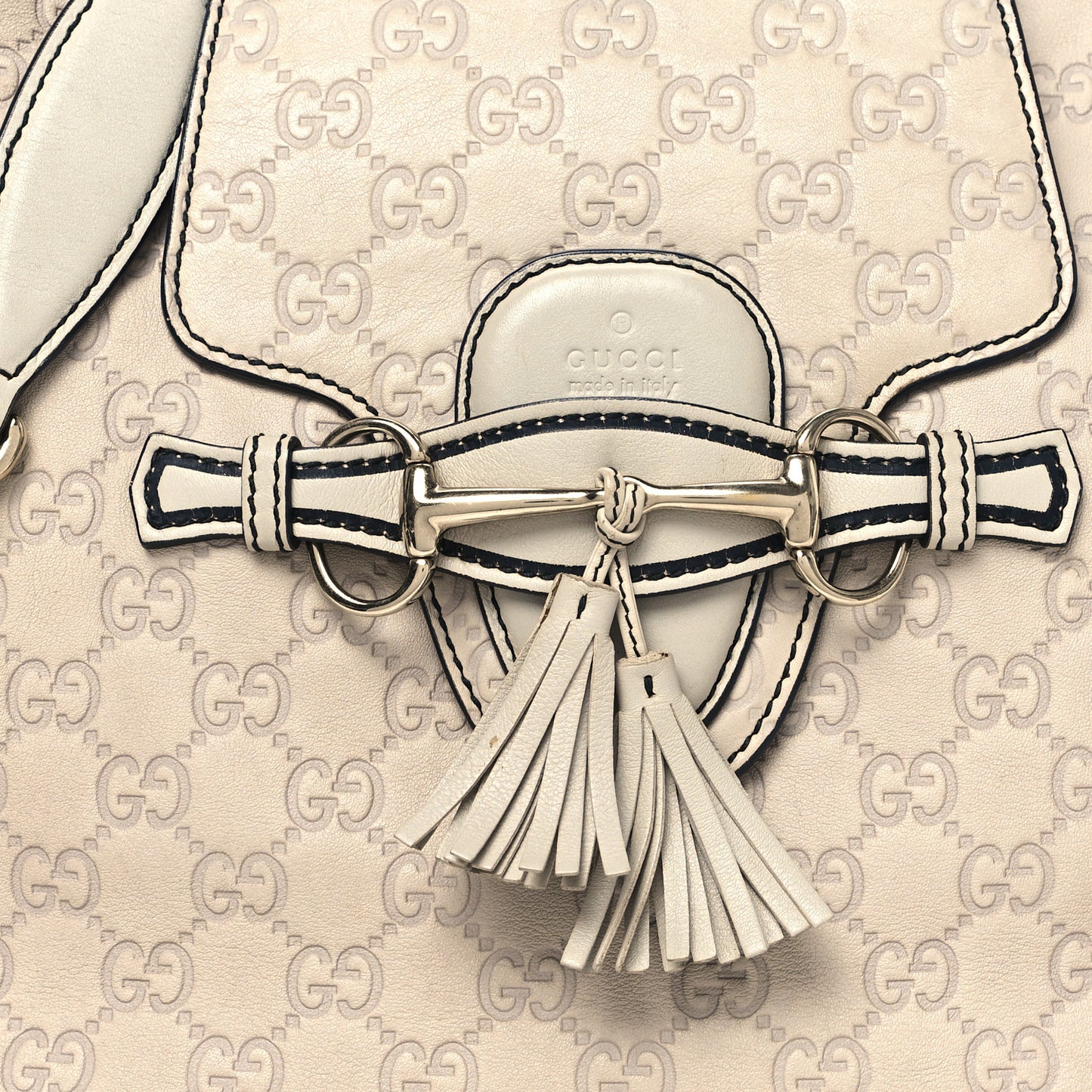 Guccissima Signature Medium Emily Hobo Mystic White