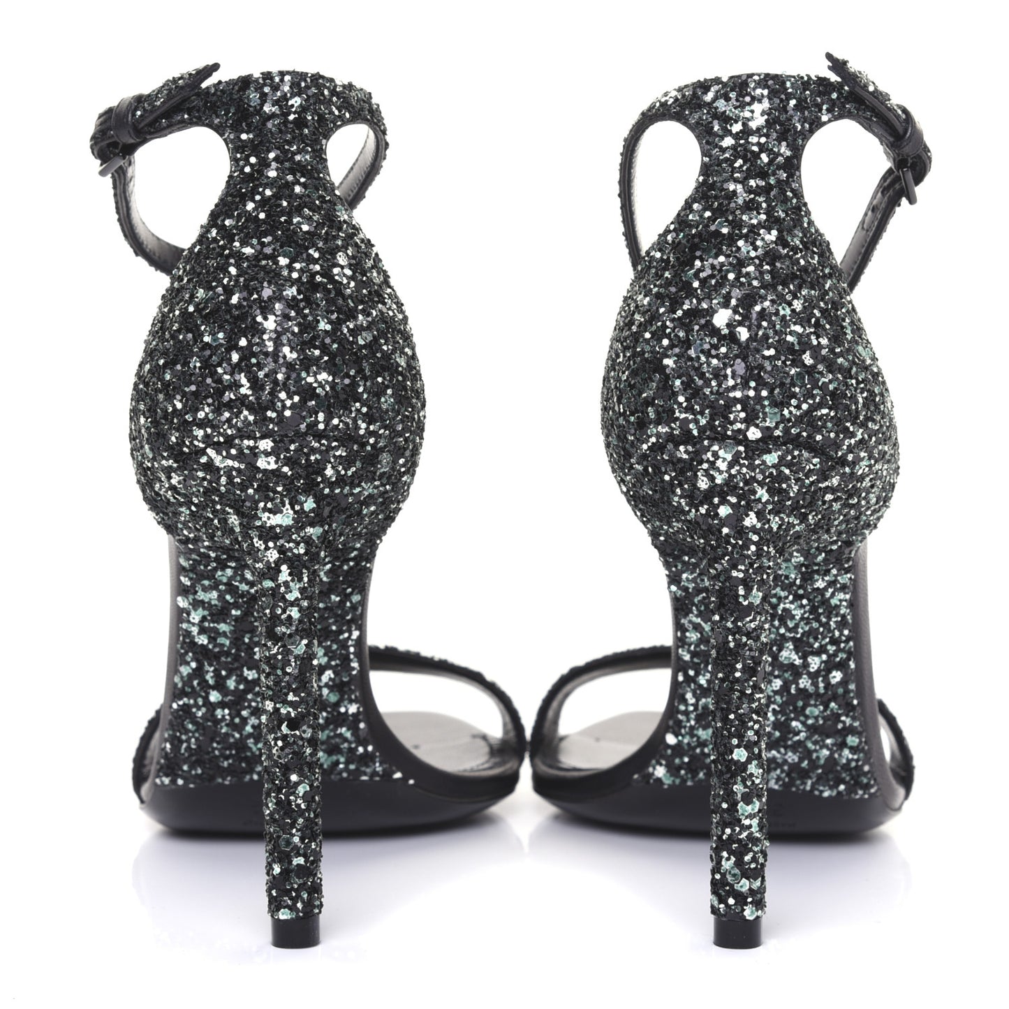 Glitter Amber 105 Ankle Strap Sandals 35.5 Black