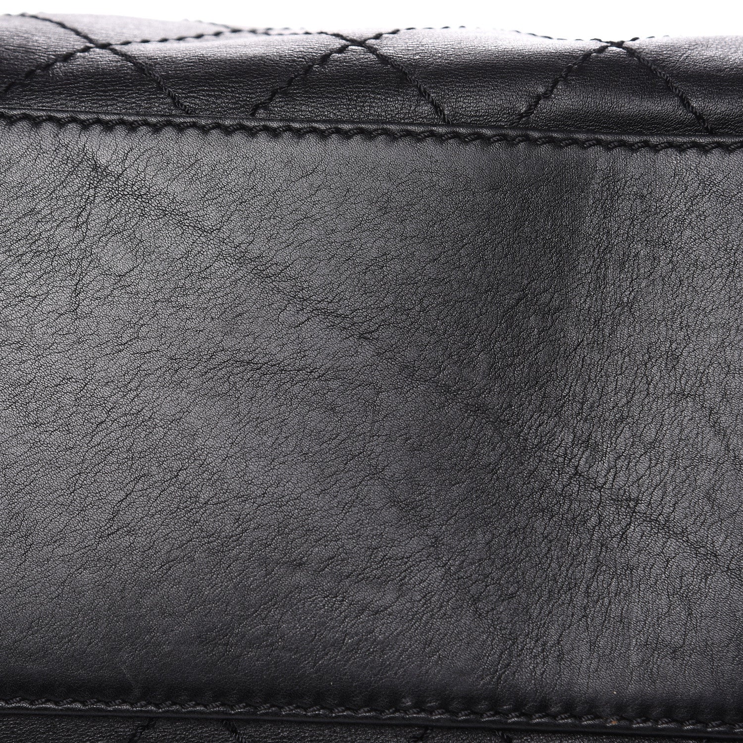 Chanel Calfskin Stitched Bowling Bag Black 11 of 13