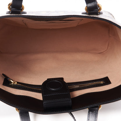 Gucci Soft GG Supreme Monogram Bees Small Crossbody Tote Beige Oro Black 4 of 8