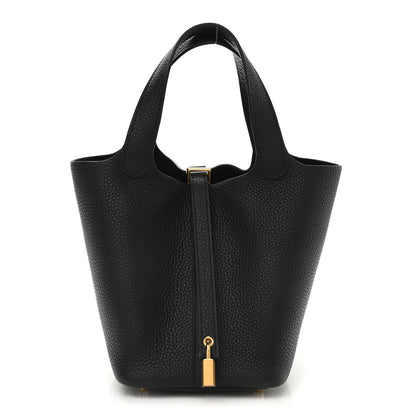 Hermes Taurillon Clemence Picotin Lock 18 PM Black 1 of 10