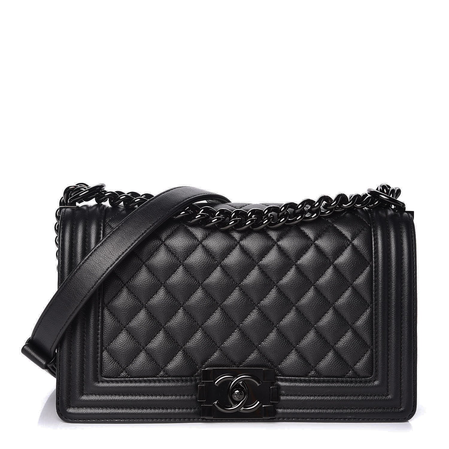 Chanel Caviar Quilted Medium Boy Flap So Black 1 of 13