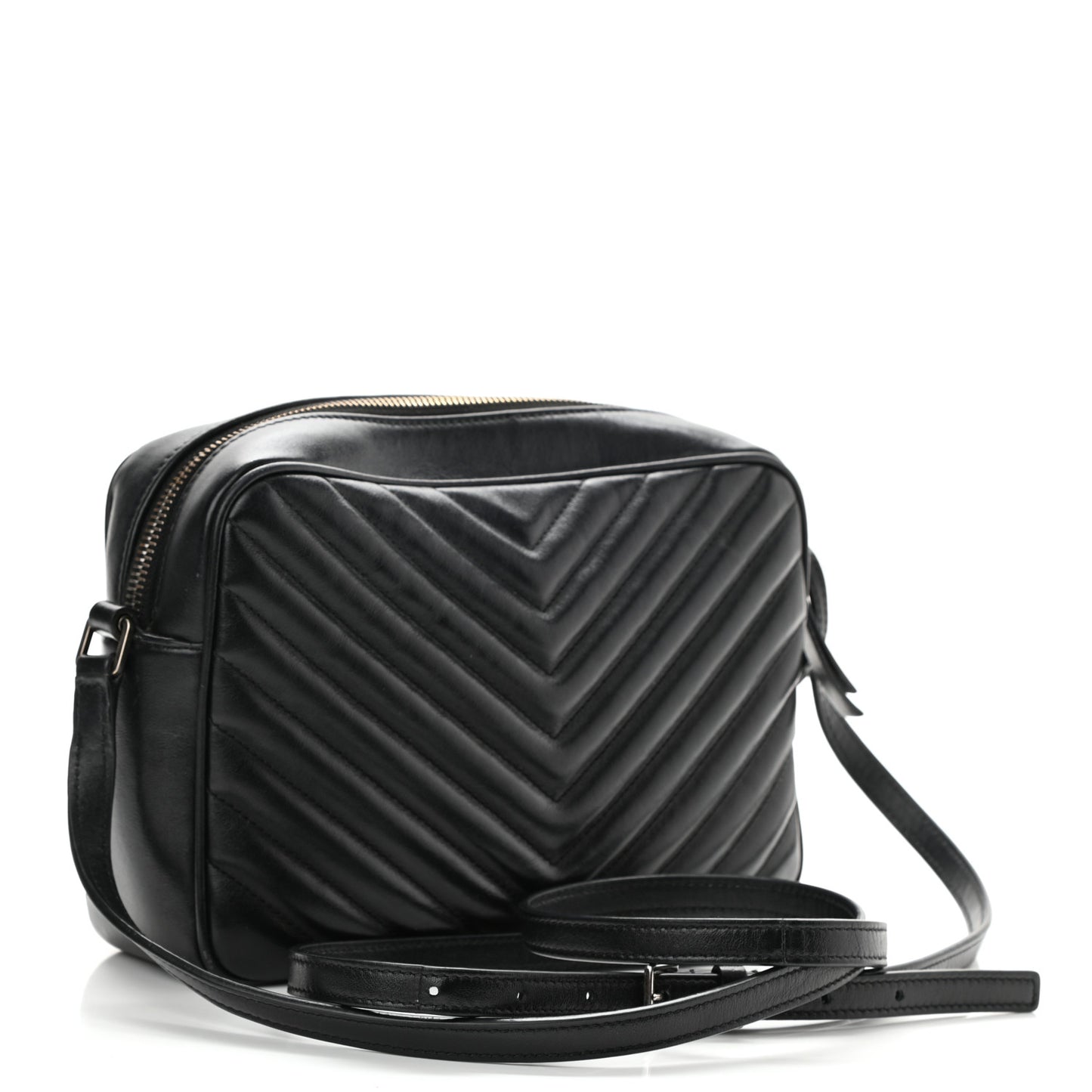 Calfskin Matelasse Monogram Lou Camera Bag Black