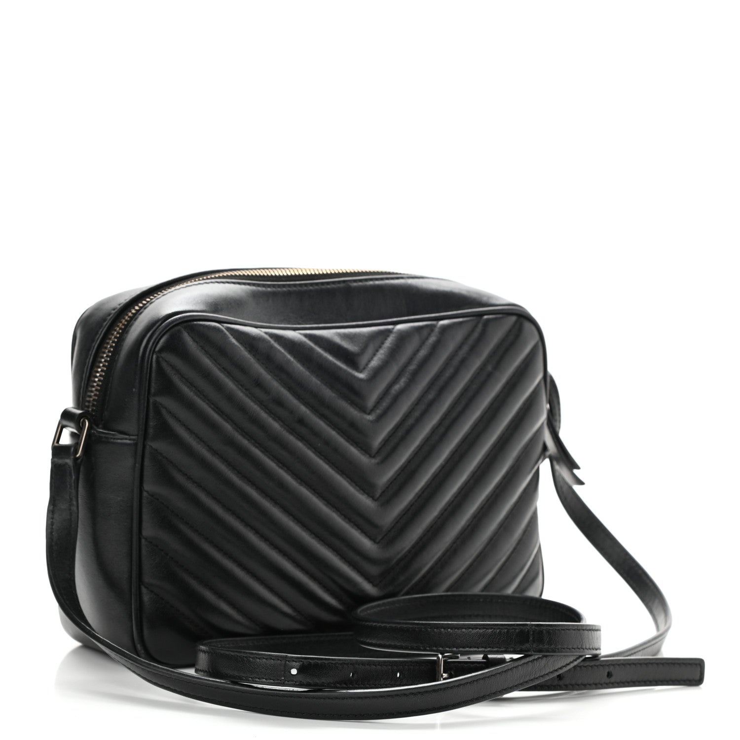 Saint Laurent Calfskin Matelasse Monogram Lou Camera Bag Black 3 of 8
