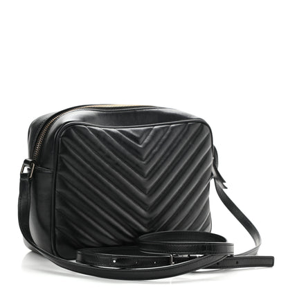 Saint Laurent Calfskin Matelasse Monogram Lou Camera Bag Black 3 of 8