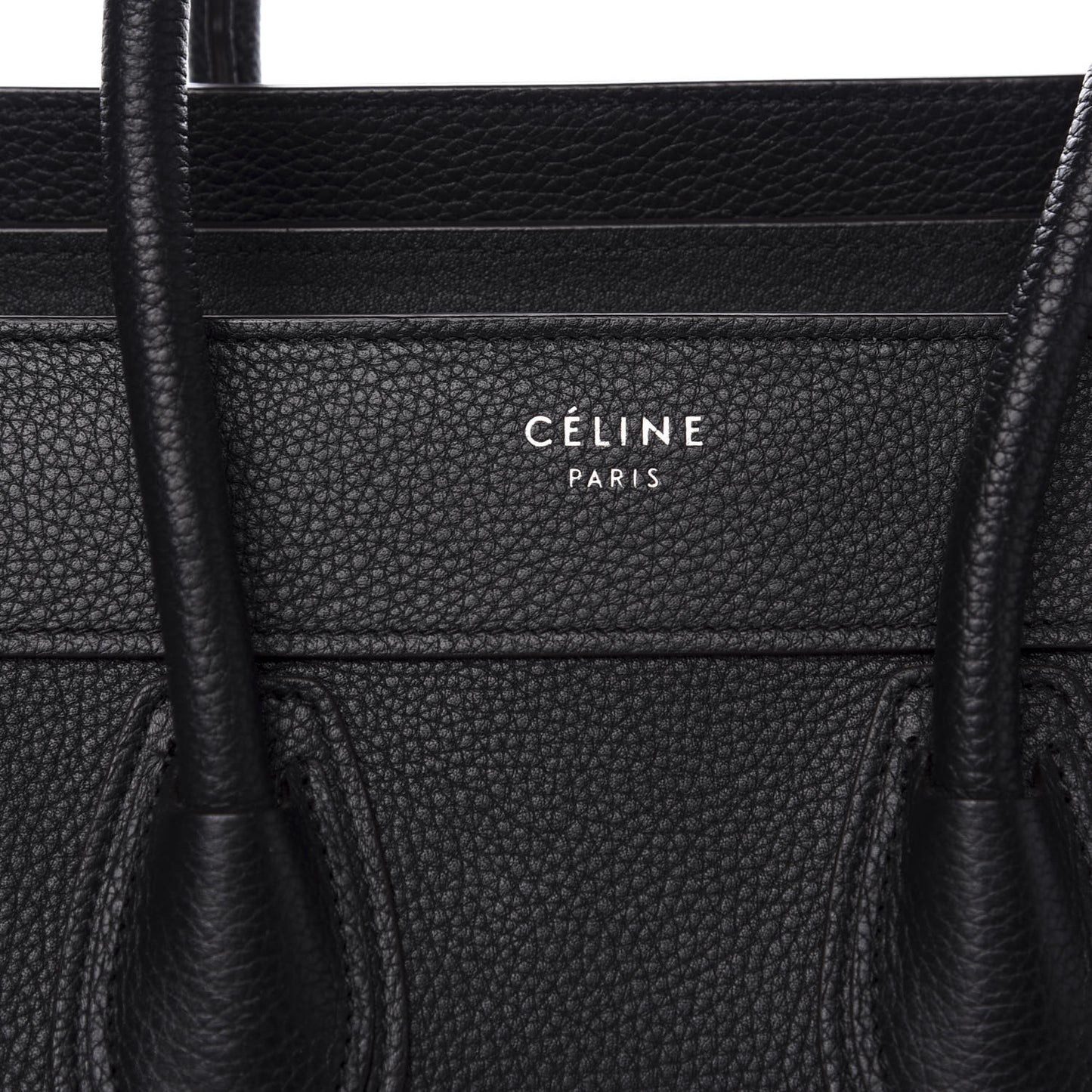 Drummed Calfskin Micro Luggage Black