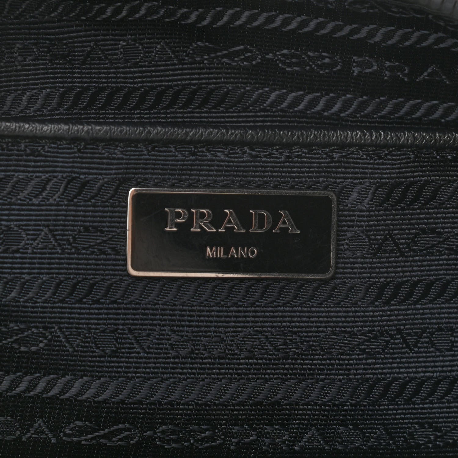 Prada Tessuto Nylon Saffiano Double Buckle Messenger Shoulder Bag Black 5 of 10