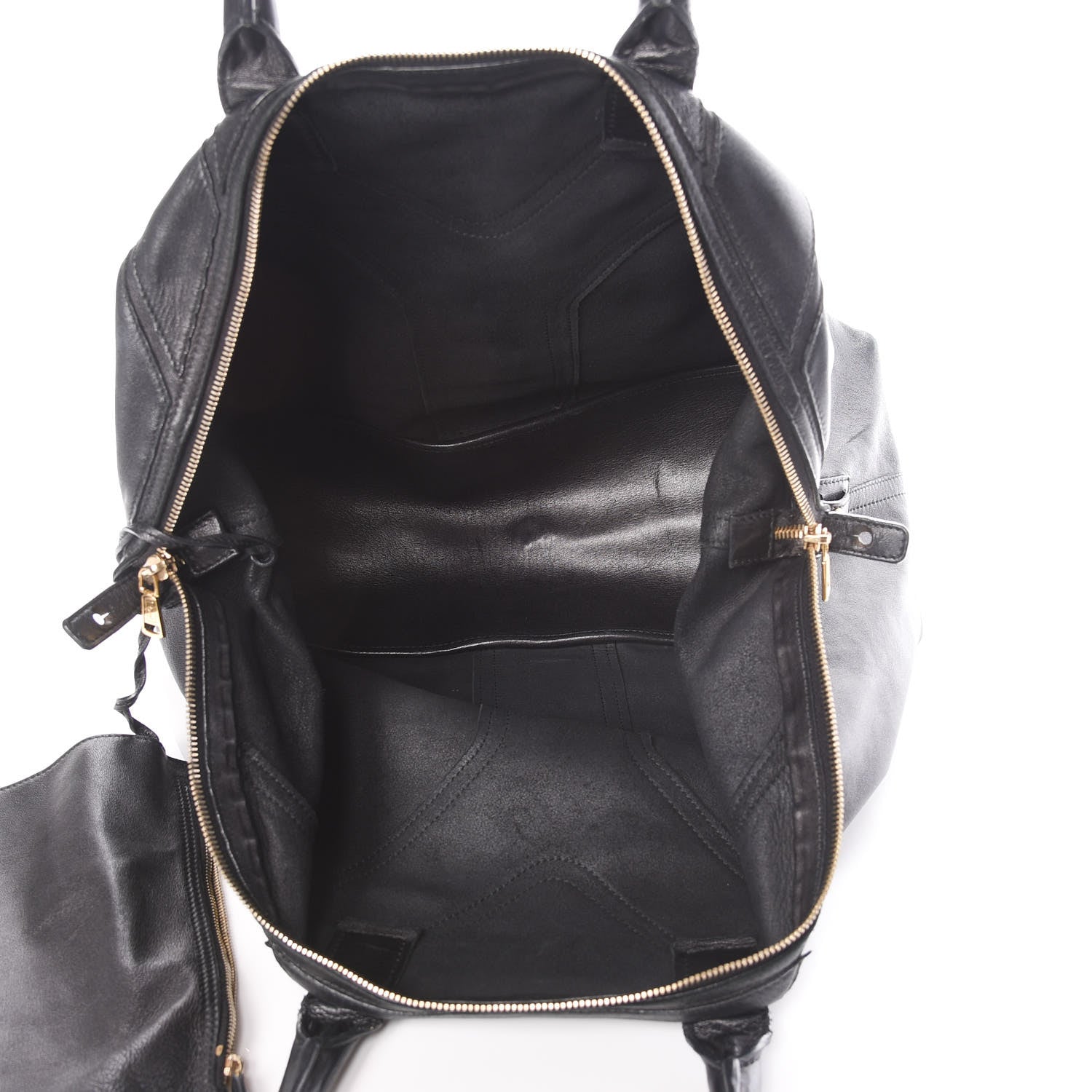 Saint Laurent Lambskin Medium Easy Sac Black 6 of 10