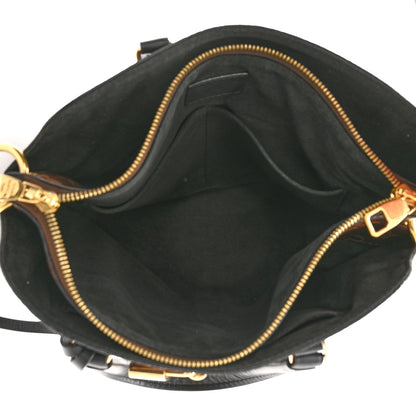 Louis Vuitton Monogram Flower Zipped Tote PM Black 5 of 9