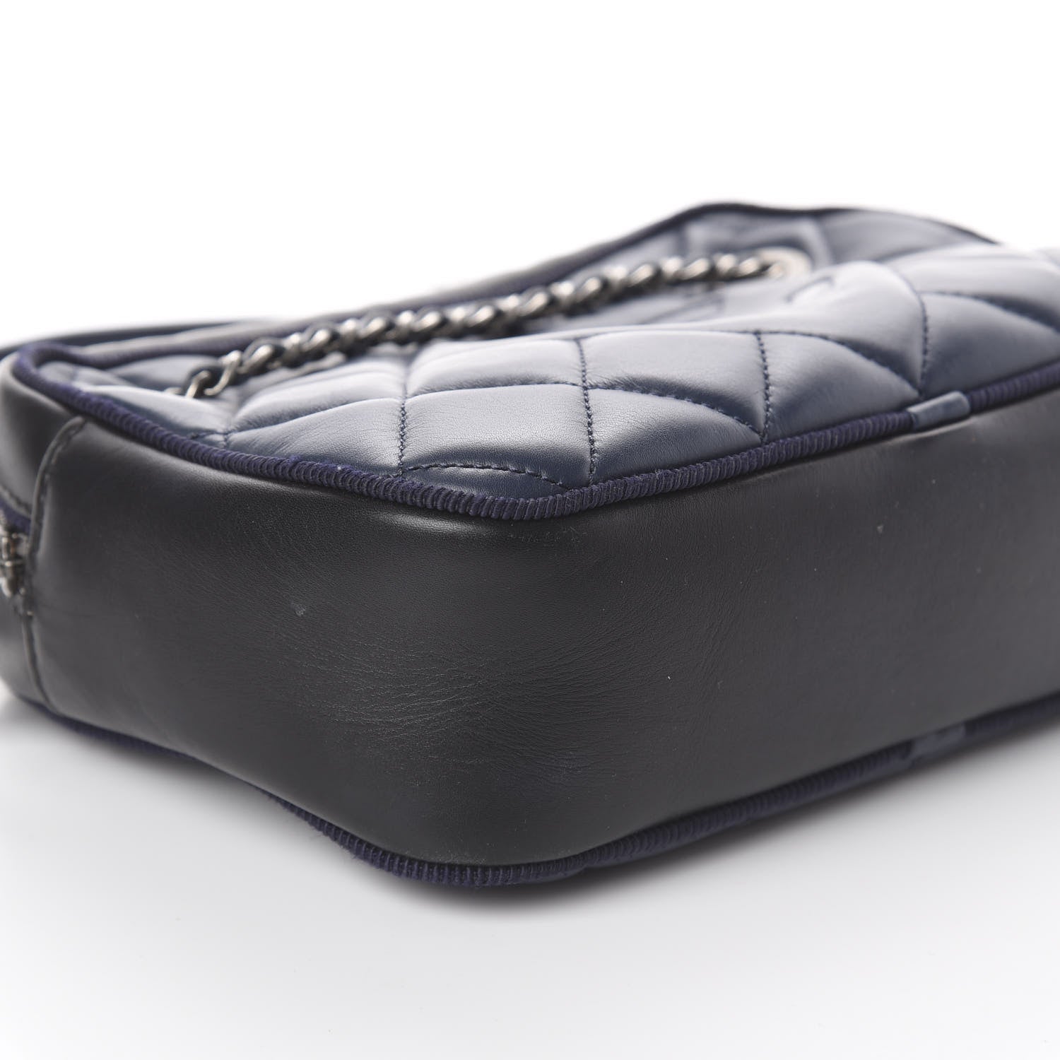 Chanel Calfskin Quilted Small Ballerine Camera Case Dark Blue 5 of 7