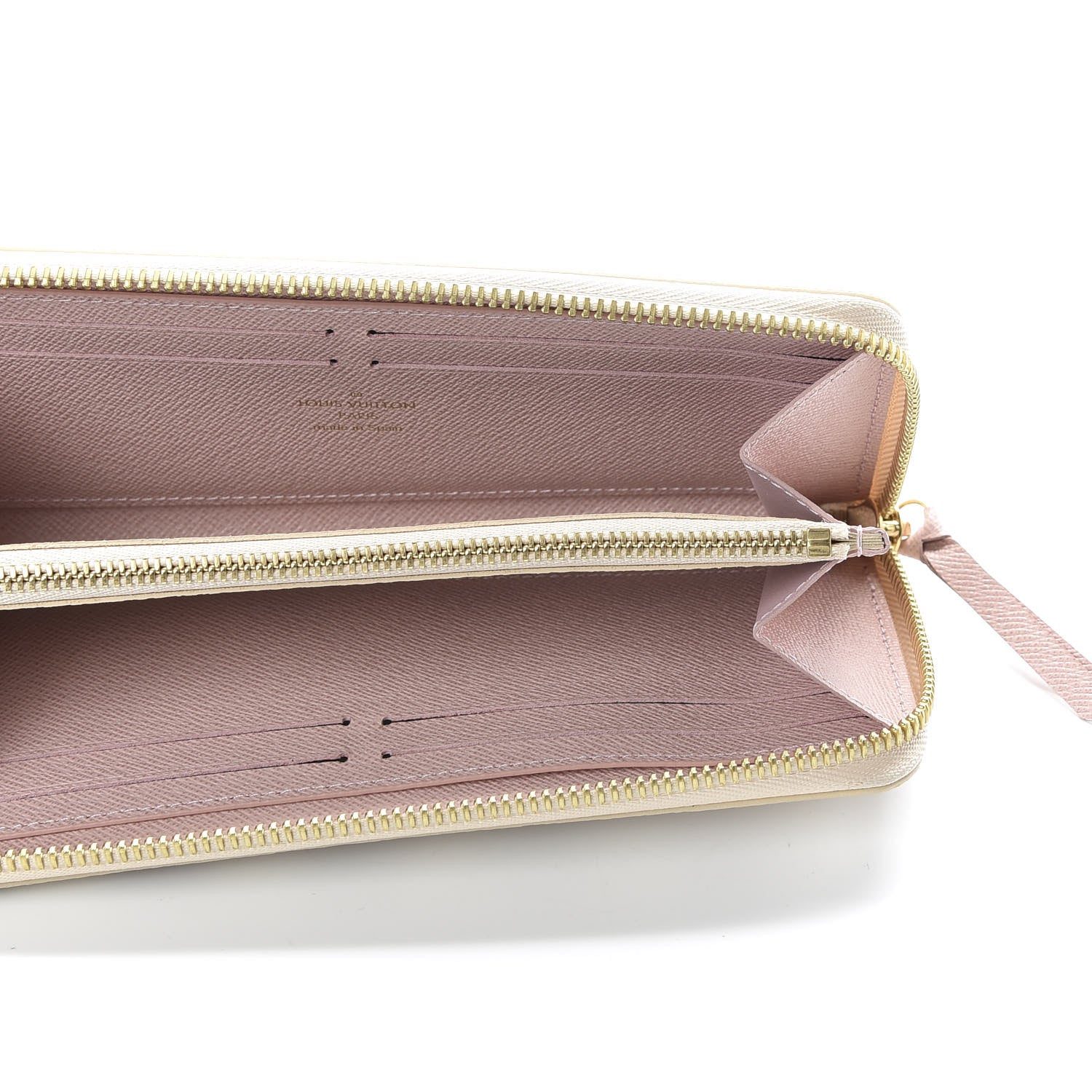 Louis Vuitton Damier Azur Clemence Wallet Rose Ballerine 5 of 9