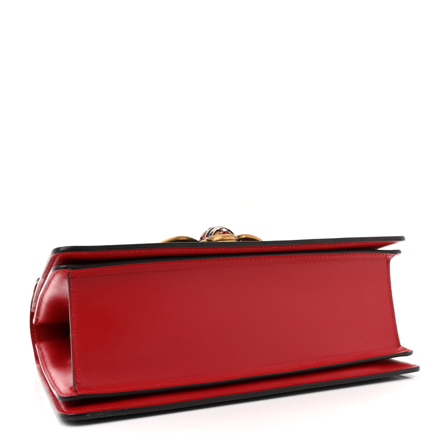 Gucci Calfskin Sylvie Web Small Queen Margaret Top Handle Bag Blue Agata Hibiscus Red Mystic White Sugar Pink 4 of 13