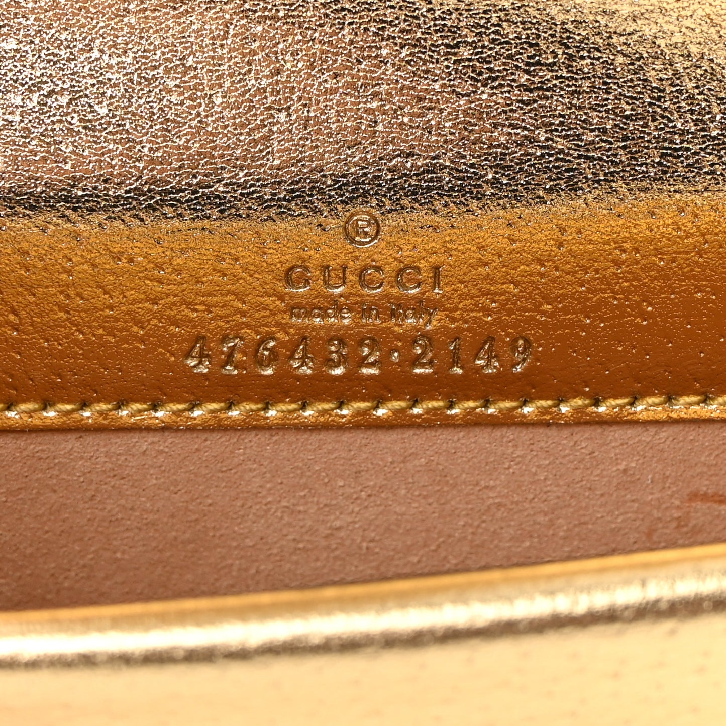 Metallic Calfskin Super Mini Dionysus Shoulder Bag Gold