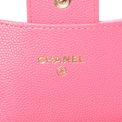 Chanel Caviar Quilted Flap Card Holder Pink 6 of 11