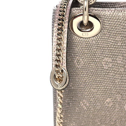 Christian Dior Metallic Lizard Mini Lady Dior Natural 9 of 12