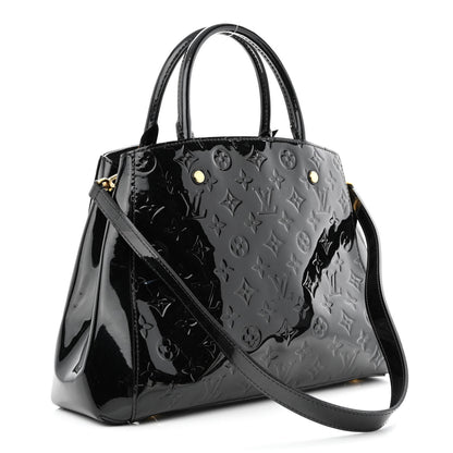 Louis Vuitton Vernis Montaigne MM Black 2 of 13