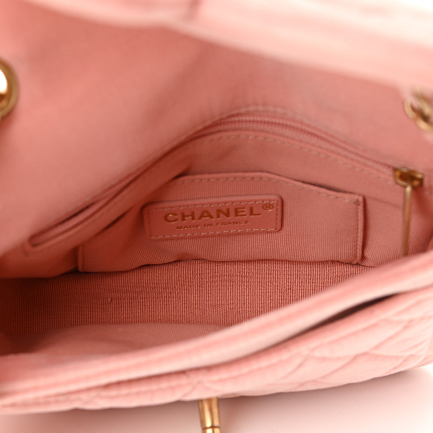 Chanel Velvet Quilted Mini Flap Pink 5 of 10