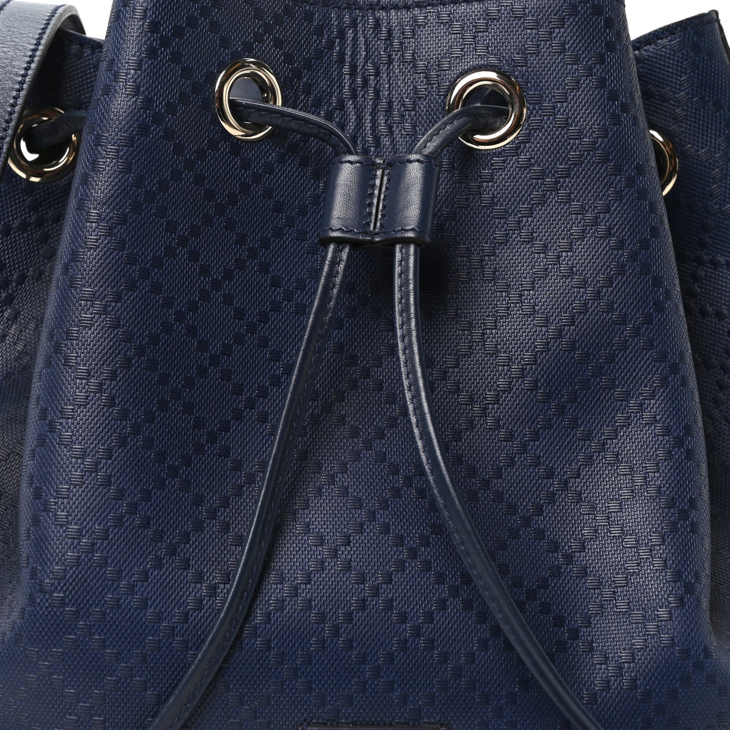 Hilary Lux Bright Diamante Medium Bucket Bag Classic Marine