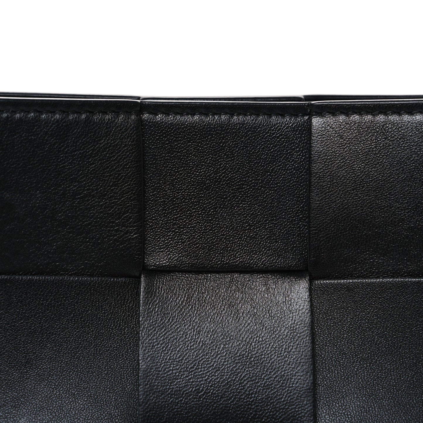 Calfskin Maxi Intrecciato Cassette Pouch On Strap Black