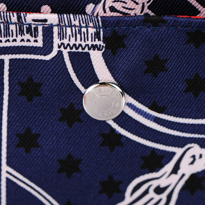 Hermes Barenia Silk Eperons d'Or Fourbi 20 PM Pouch Fauve Bleu Nuit 8 of 11