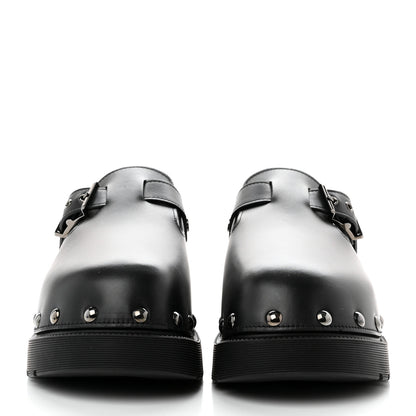 Christian Dior Calfskin Diorquake Buckled Lug Sole 15mm Clogs 40 Black 2 of 9