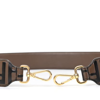 Fendi Vitello Century Bi-Color FF 1974 Embossed Strap You Maya Black 5 of 5