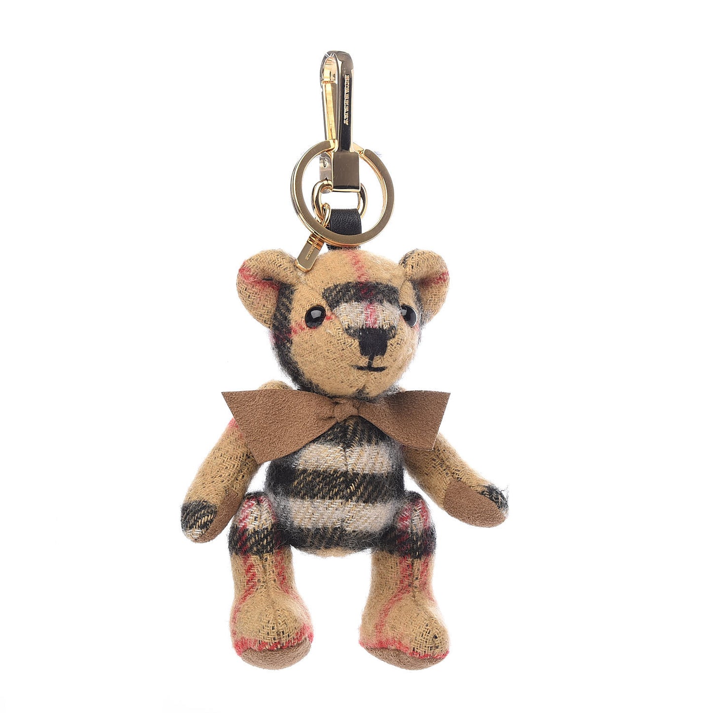Cashmere Vintage Check Thomas Bear Bag Charm Antique Yellow