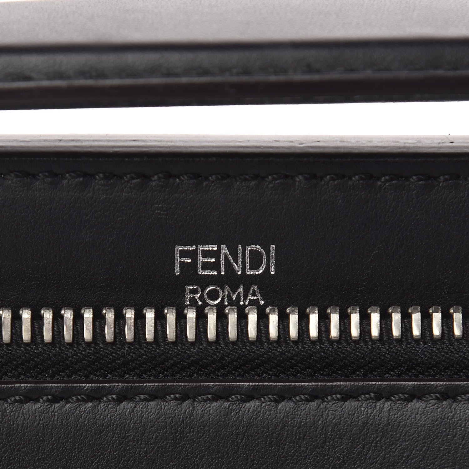 Fendi Calfskin Flowerland Medium Dotcom Satchel Black Multicolor 7 of 14